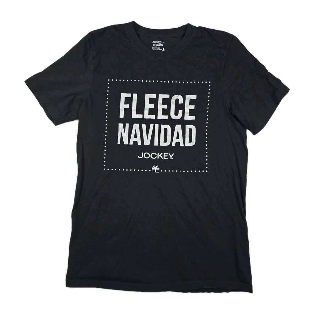 Jockey Brand Fleece Navidad Adult Size Medium Classic Crew‎ Neck T-Shirt Gift